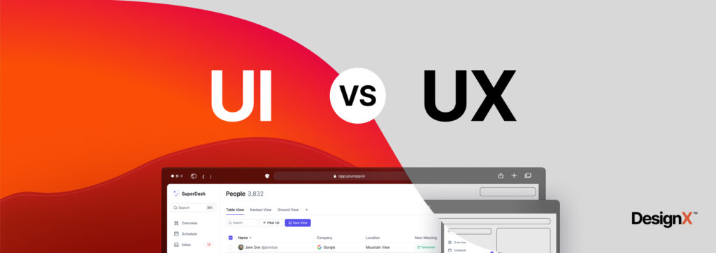 DesignX - UI vs. UX text