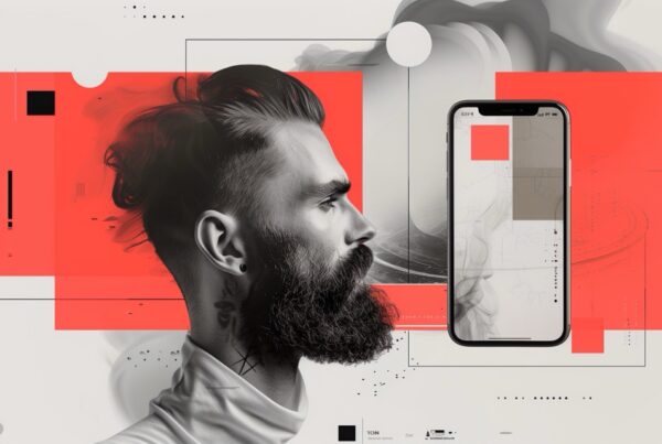 DesignX - Man looking at phone UXUI