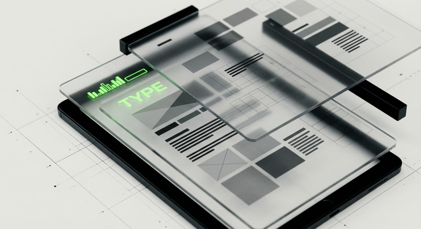 Typography and editorial layout interface