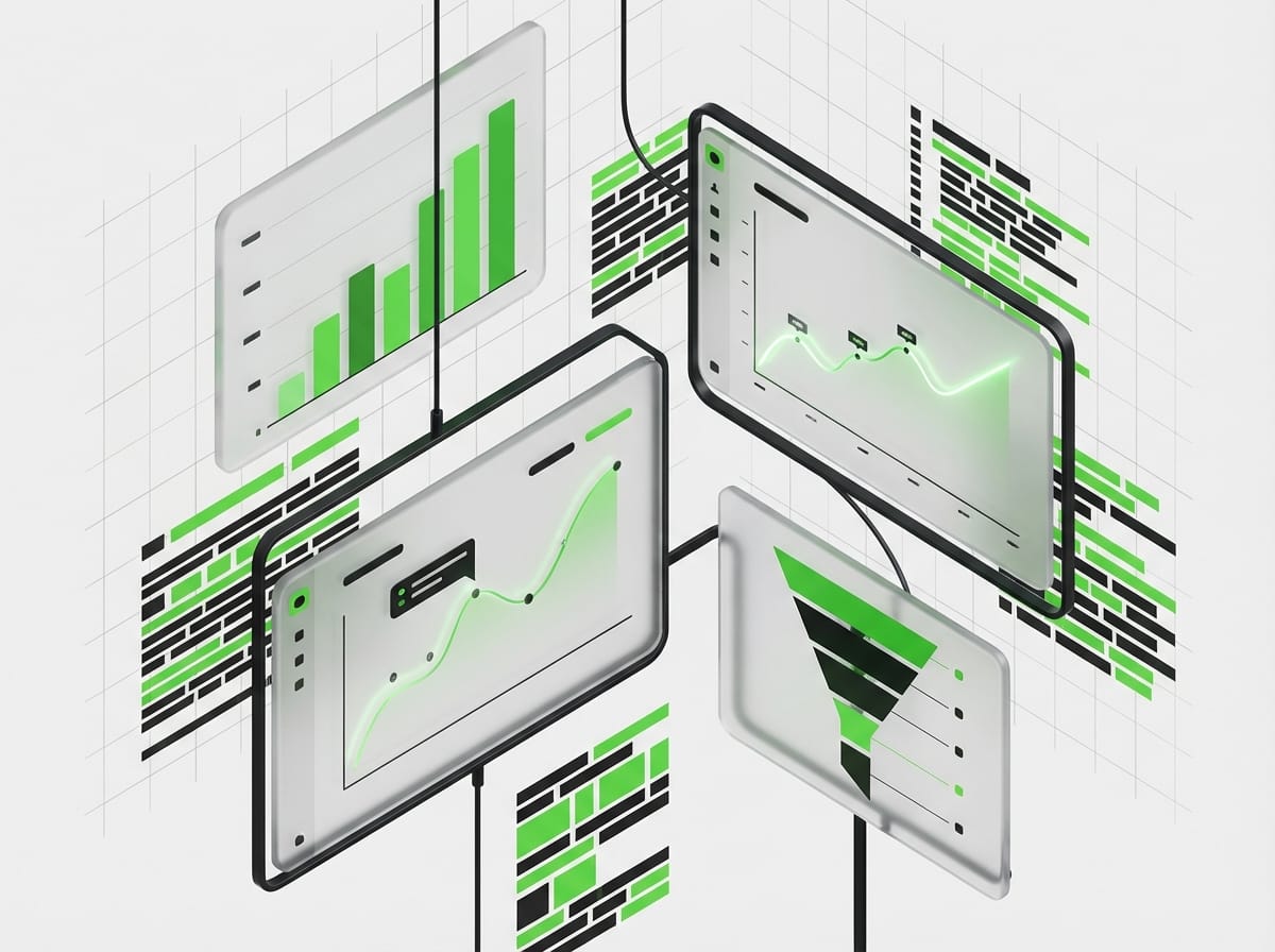 Analytics dashboard showing conversion funnel metrics