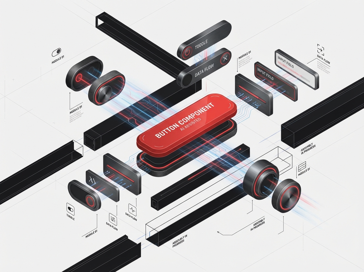 AI-Generated UI Design: When to Use It and When to Hire a Human - DesignX editorial illustration