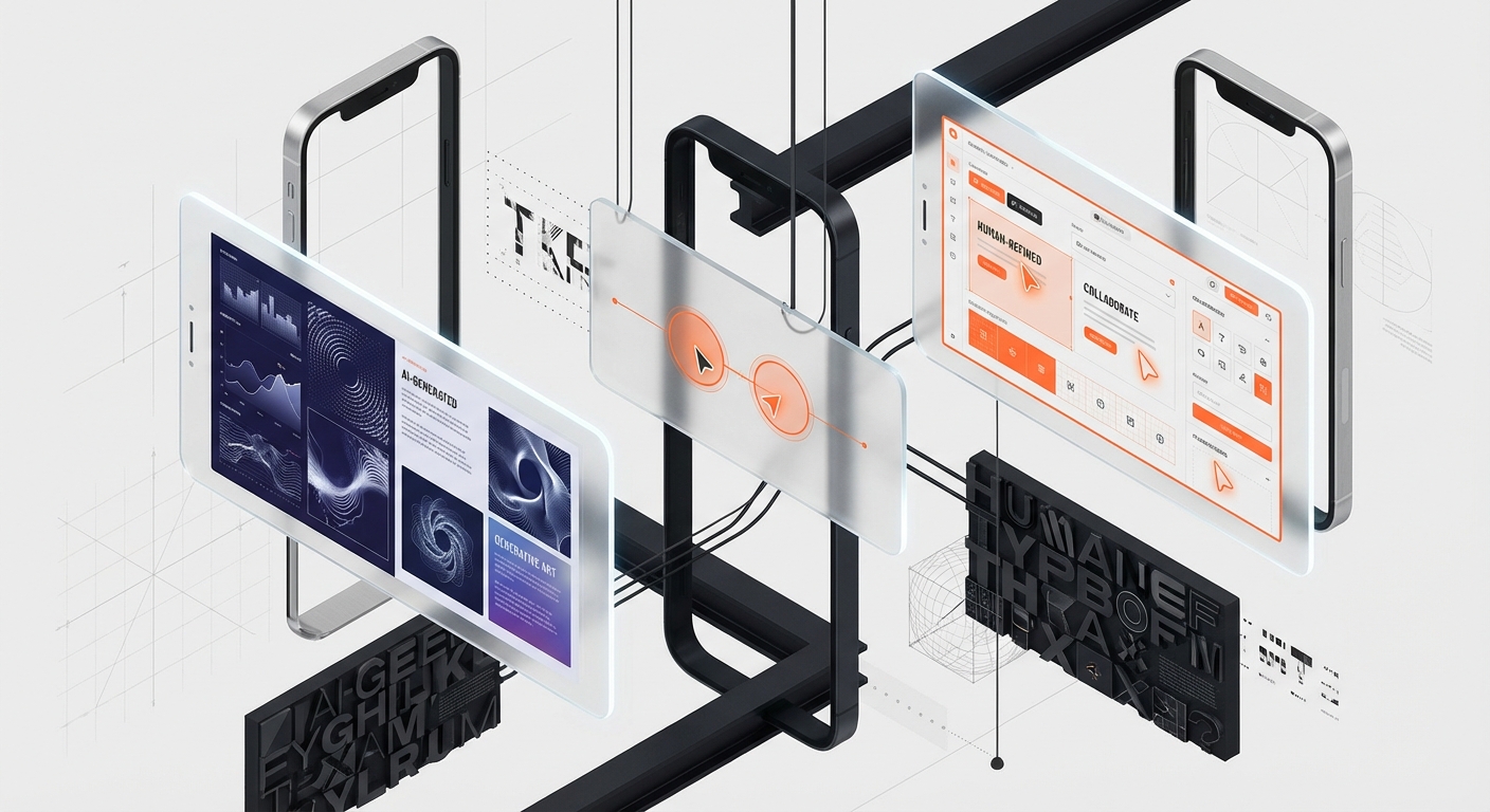 Hybrid AI plus human design approach - split-view collaborative design interfaces