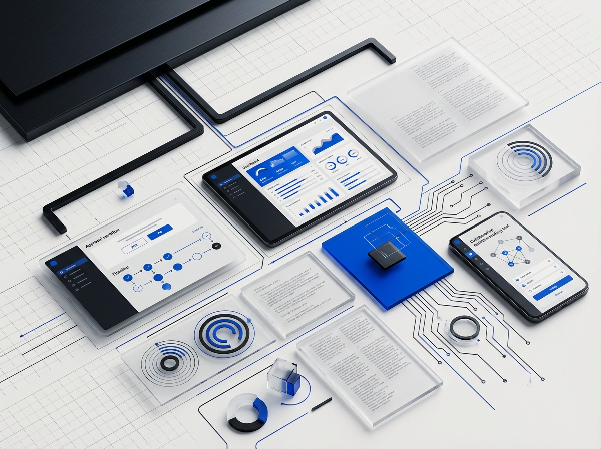 Multi-stakeholder B2B UX design - DesignX editorial illustration