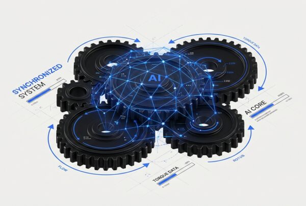 How Top Design Agencies Use AI to Deliver Better Work, Faster - DesignX editorial illustration