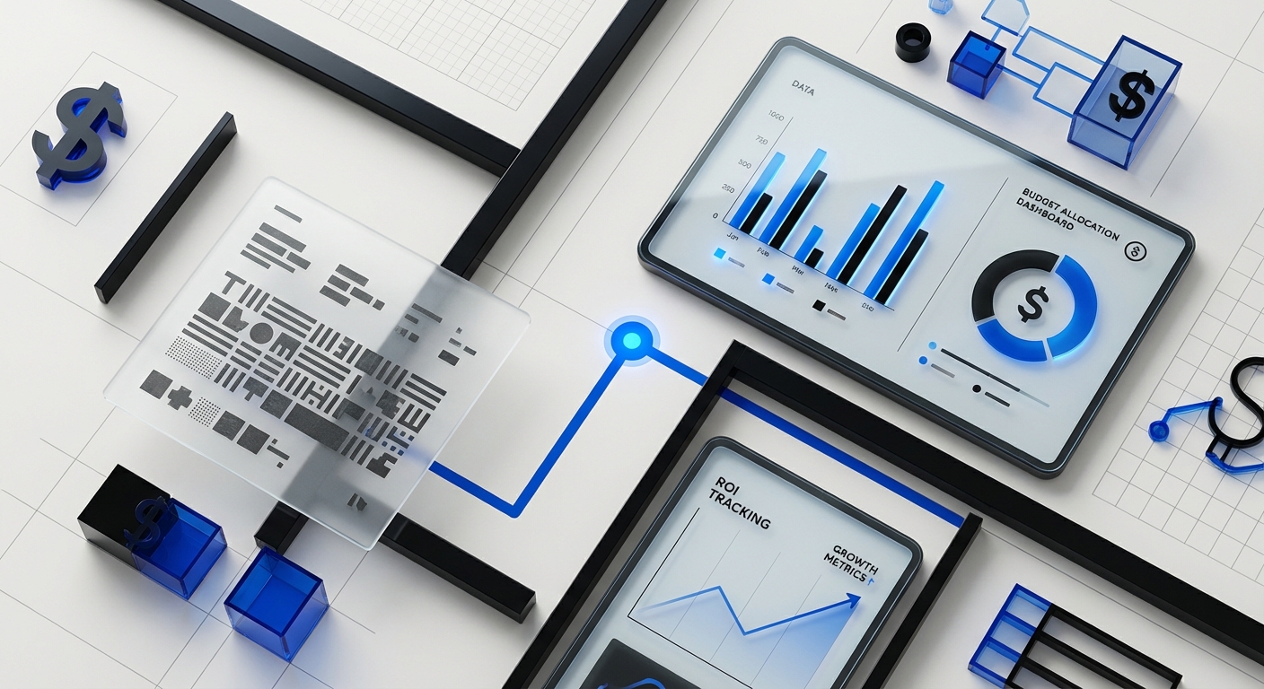 Design budget planning and ROI - DesignX editorial illustration