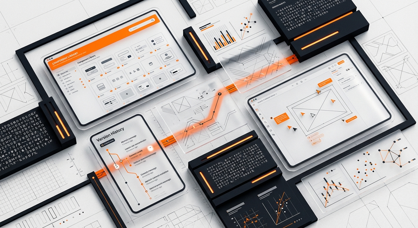Design system documentation tools and platforms - DesignX editorial illustration