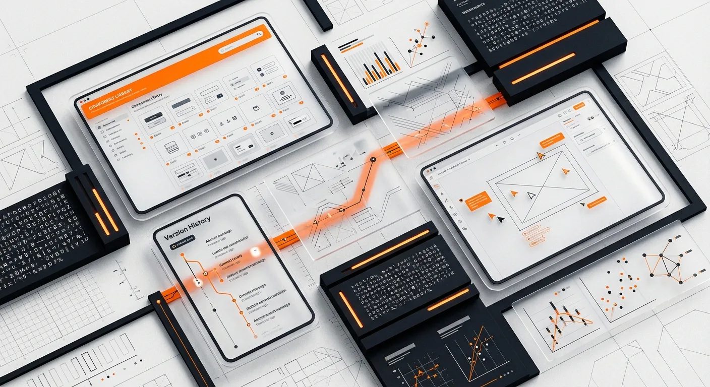 Design system documentation tools and platforms - DesignX editorial illustration