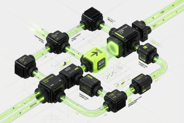 Enterprise UX Patterns: Designing for Scale and Complexity - DesignX editorial illustration