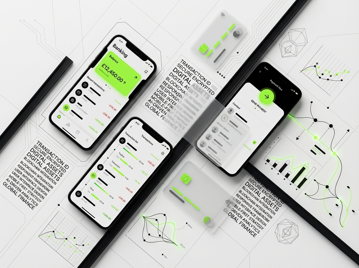 Mobile-first fintech app design patterns - DesignX editorial illustration