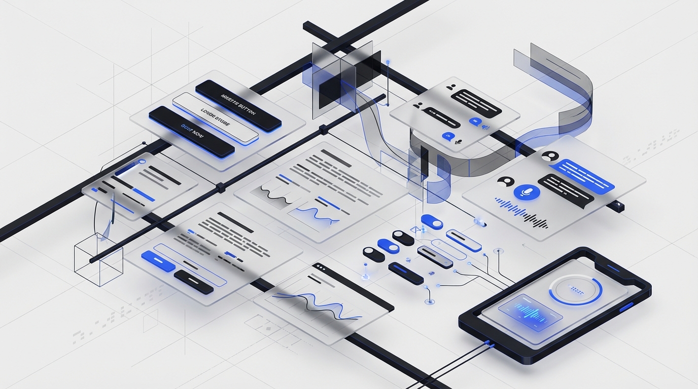 AI-native design patterns - floating adaptive UI components and conversational elements