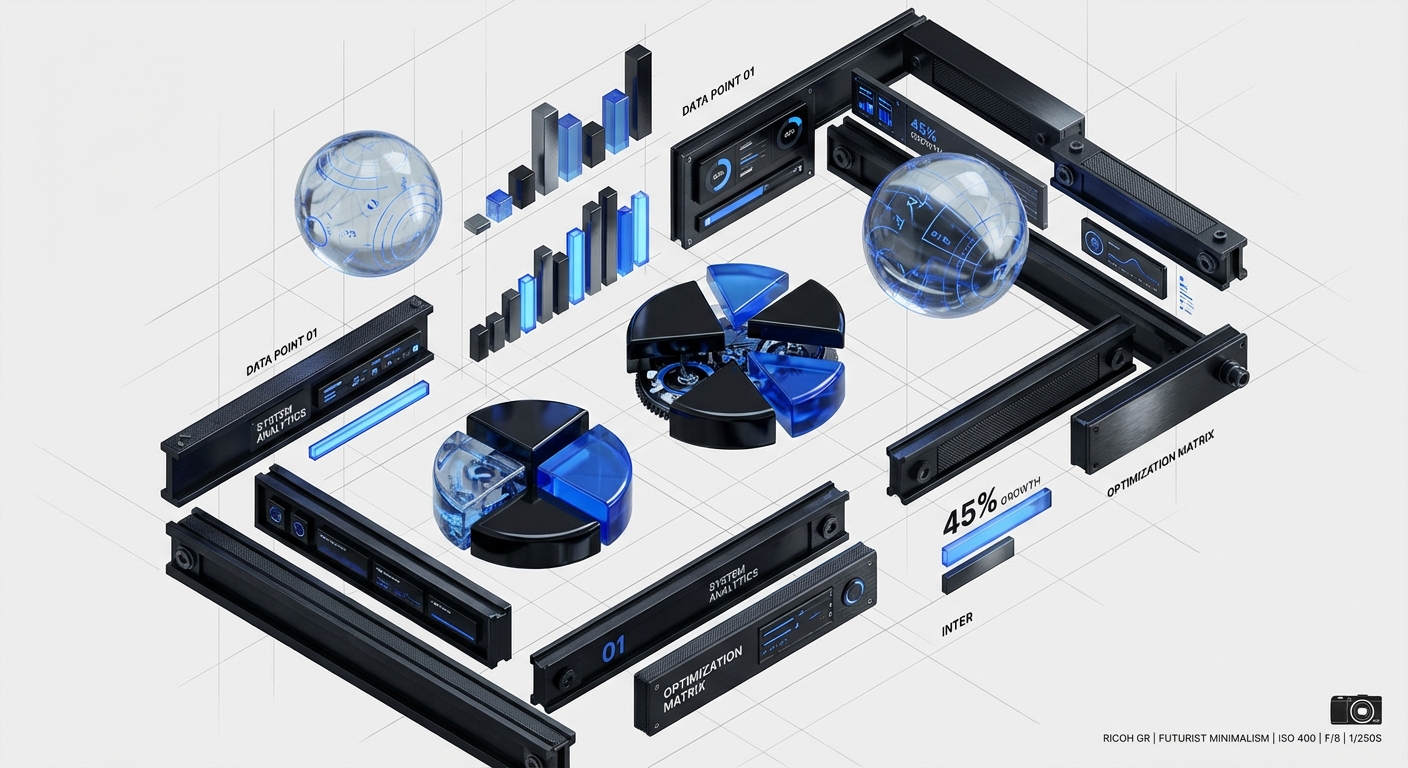 Data visualization best practices for SaaS dashboards - abstract floating charts and data spheres
