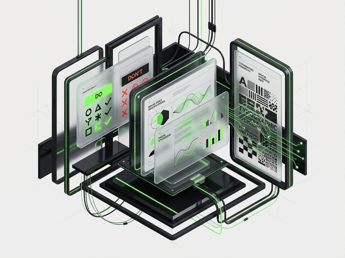 Brand guidelines development - DesignX editorial illustration