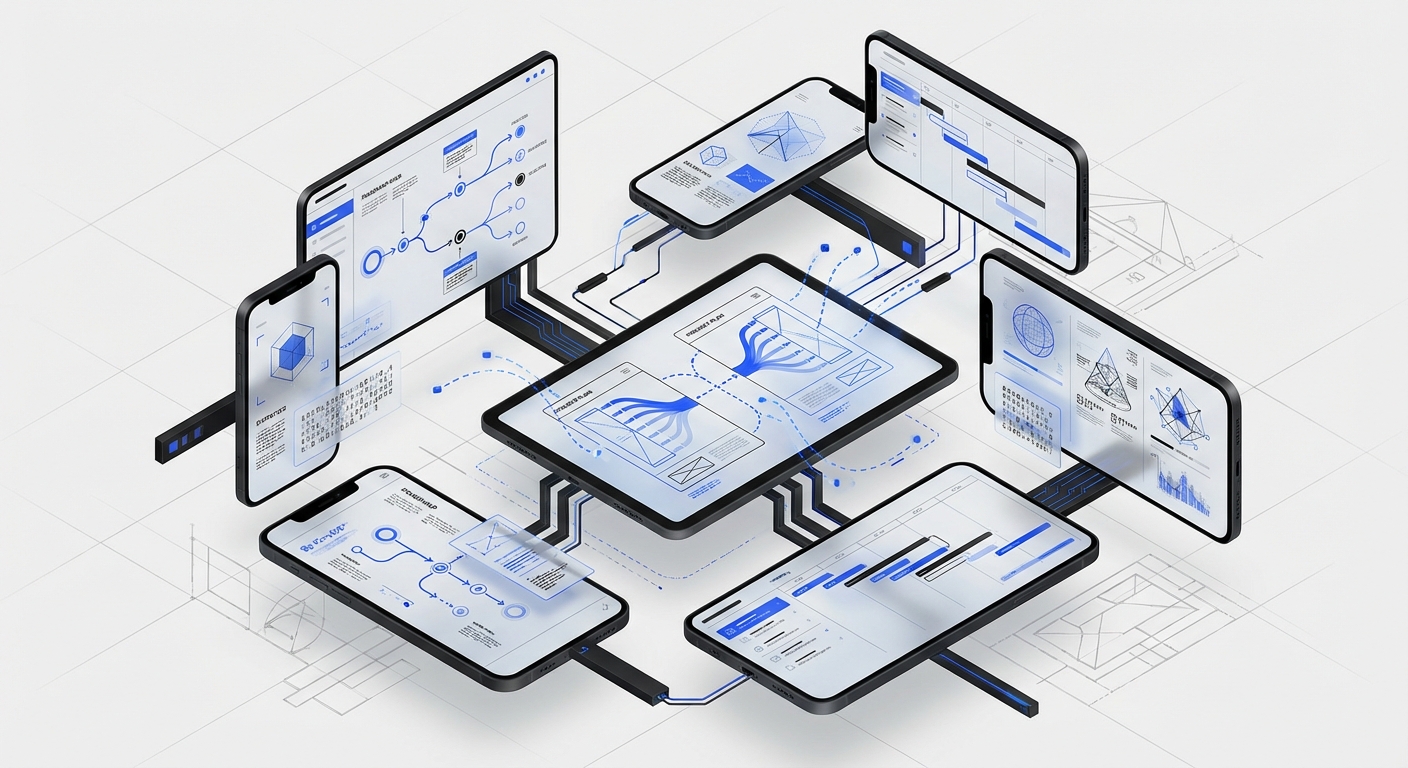 Project roadmap timeline comparison illustration