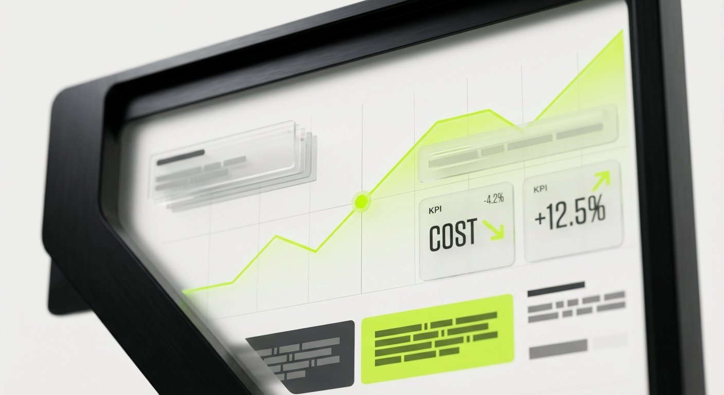 Cost and outcome analytics comparison illustration
