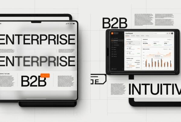 B2B enterprise software interface with consumer-grade UX design and modern workflows