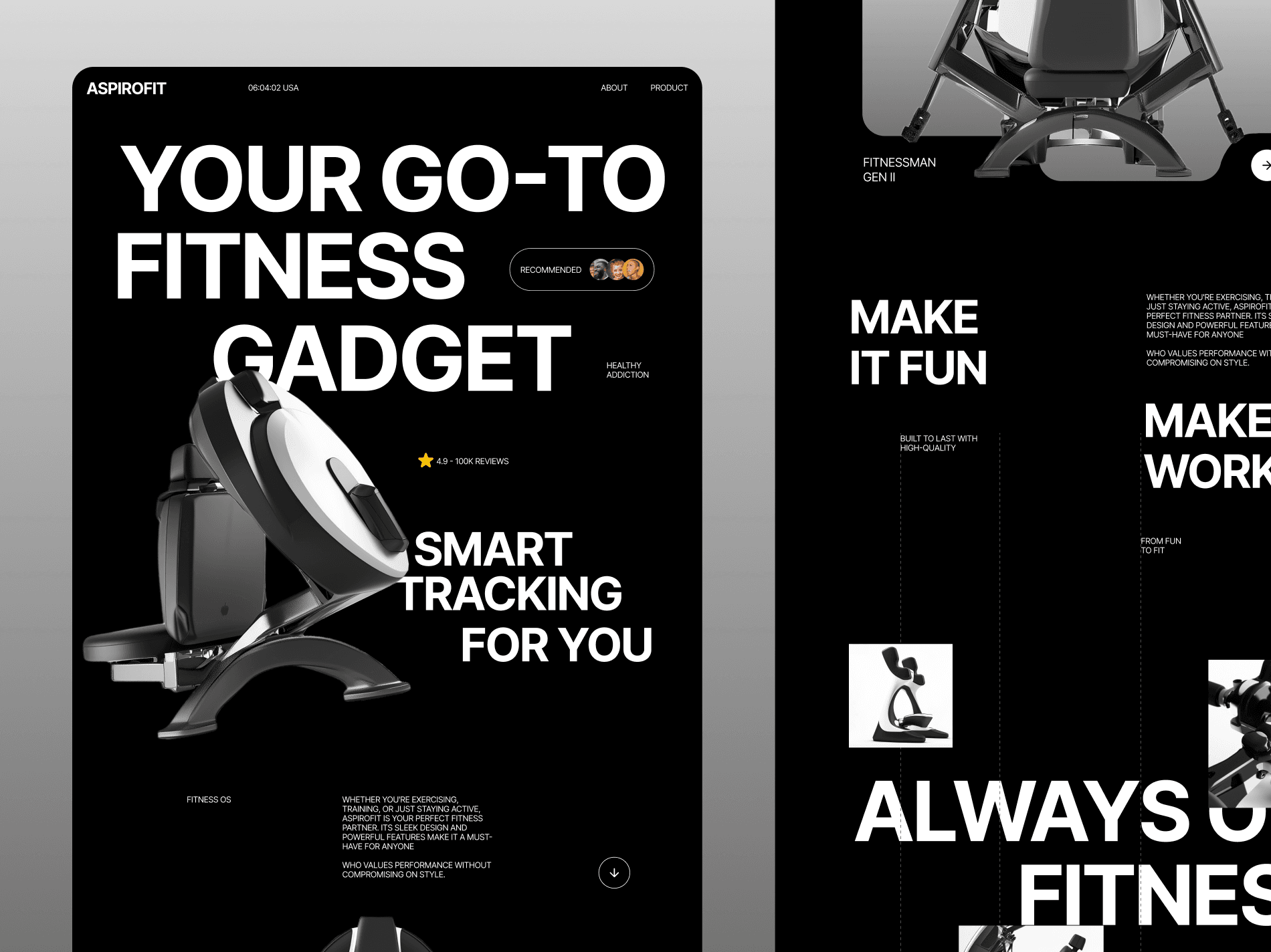 DesignX portfolio — AspiroFit Future of Fitness Branding