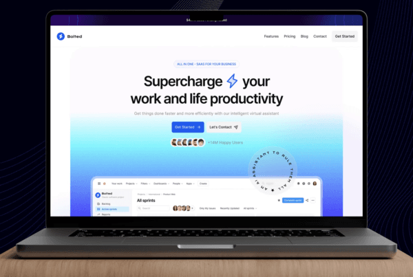 DesignX portfolio — Bolted SaaS Website Design
