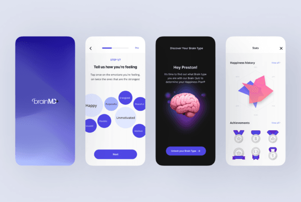 DesignX portfolio — BrainMD+ Healthcare App Design