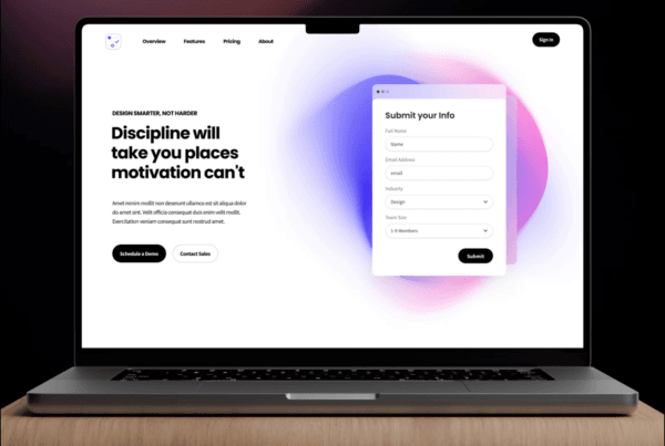 DesignX portfolio — Creative SaaS Hero Section Design