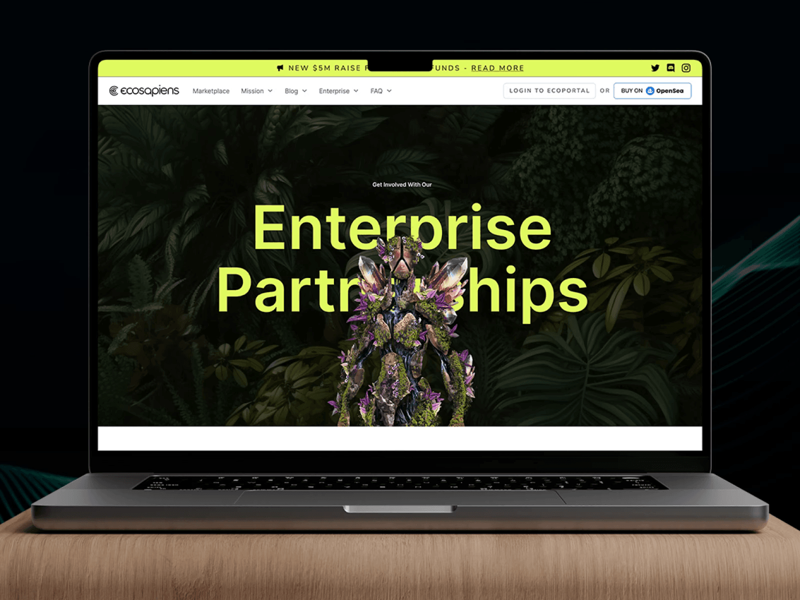 DesignX portfolio — Ecosapiens Enterprise Page Design