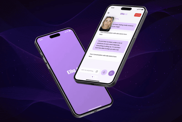 DesignX portfolio — Ella AI ChatBot Mobile App Design