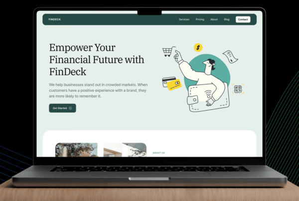DesignX portfolio — FinDeck Financial Solution Website