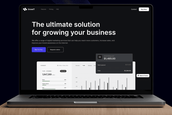 DesignX portfolio — GrowIT Business Solution Website
