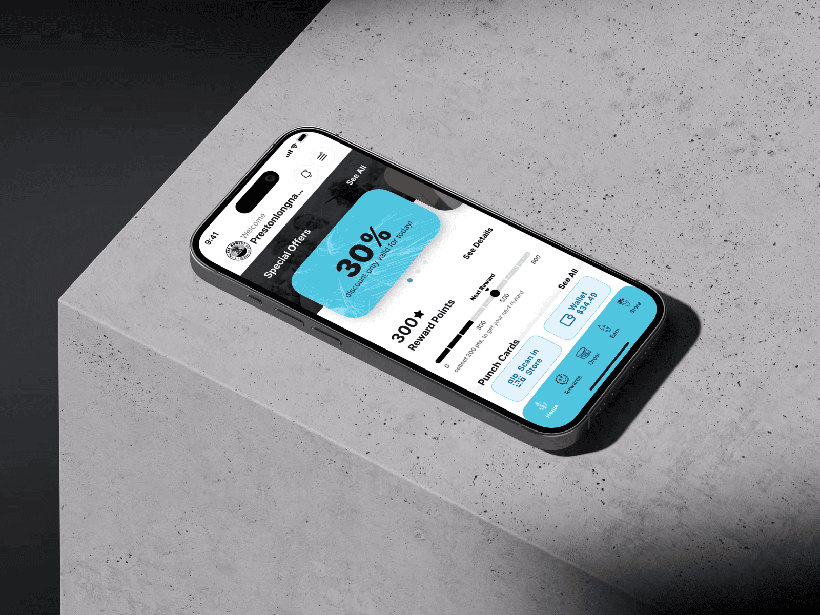 DesignX portfolio — Playa Bowls Online Delivery App