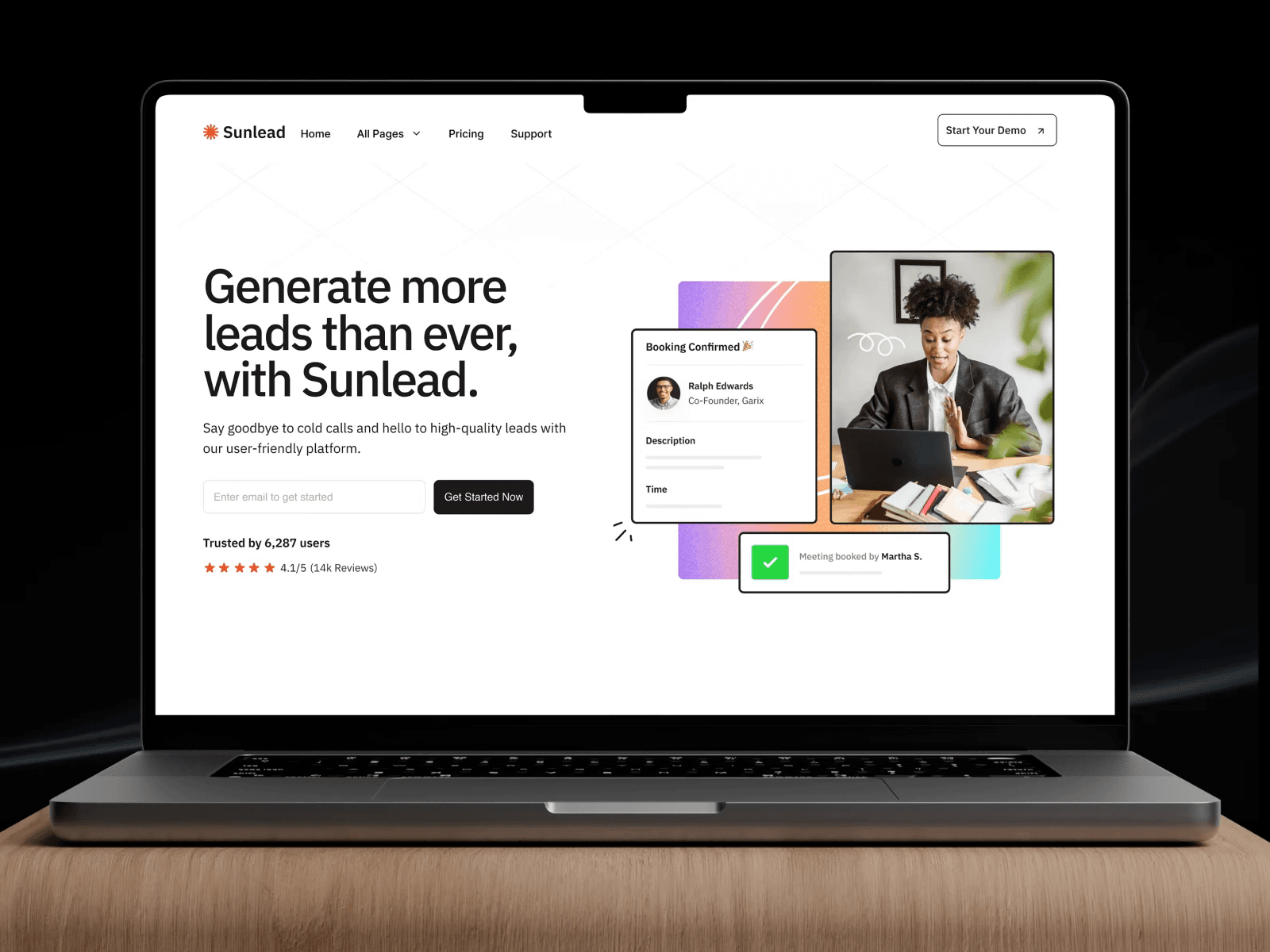 DesignX portfolio — Sunlead SaaS Dashboard Design