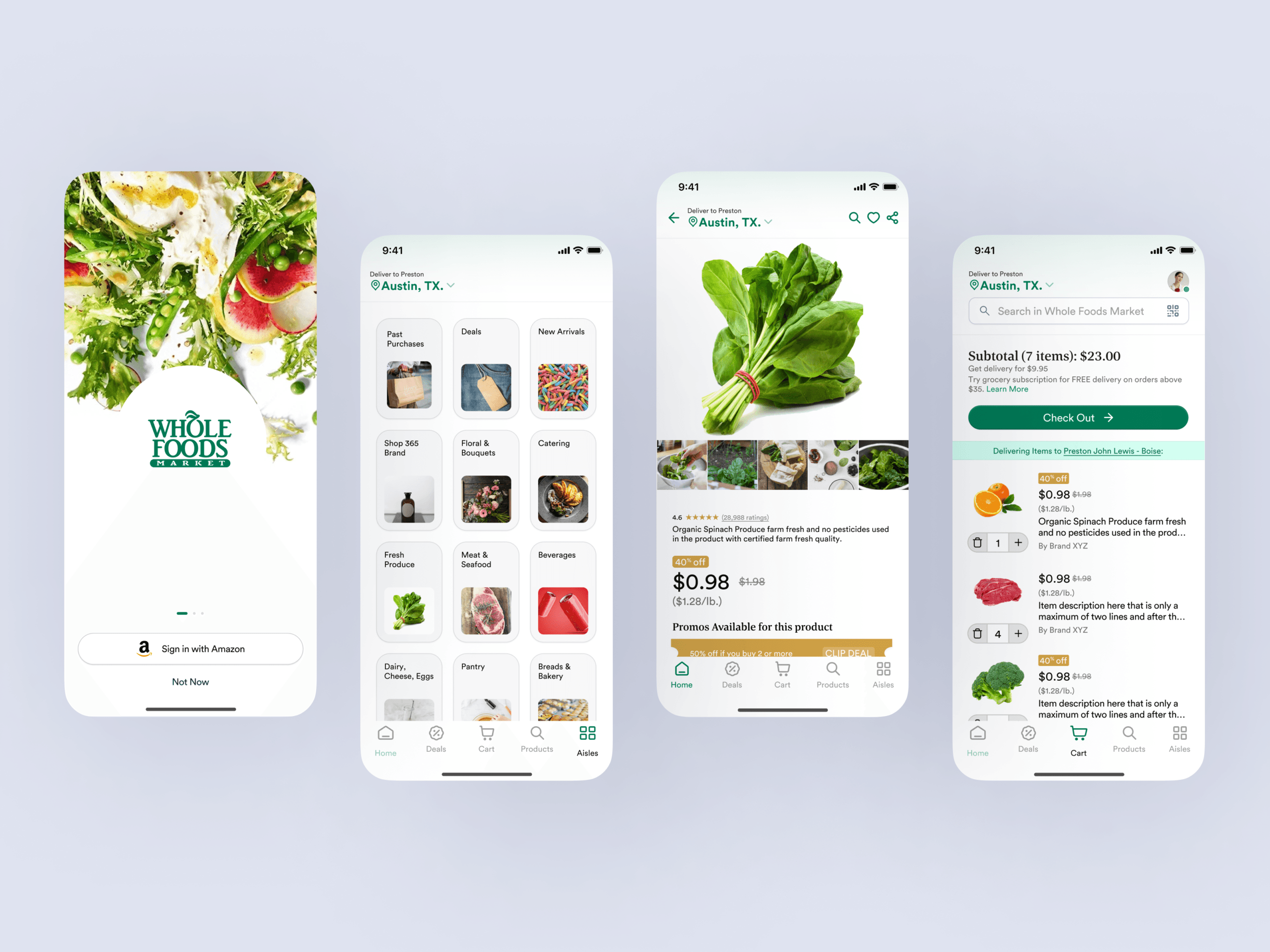 DesignX portfolio — Whole Foods Market App Design