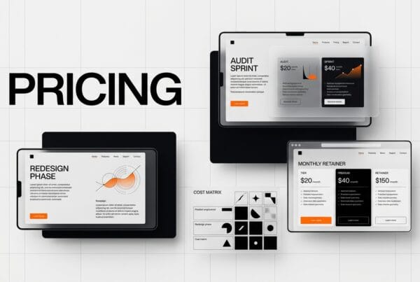 UI UX design agency pricing overview for SaaS teams with audit redesign and retainer tiers