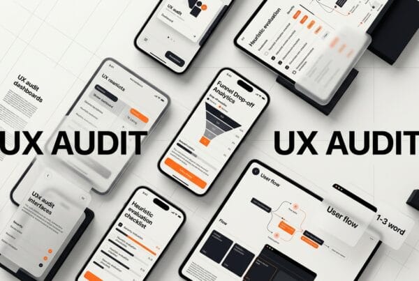 UX audit checklist SaaS hero image showing a checklist driven review of a conversion focused product experience