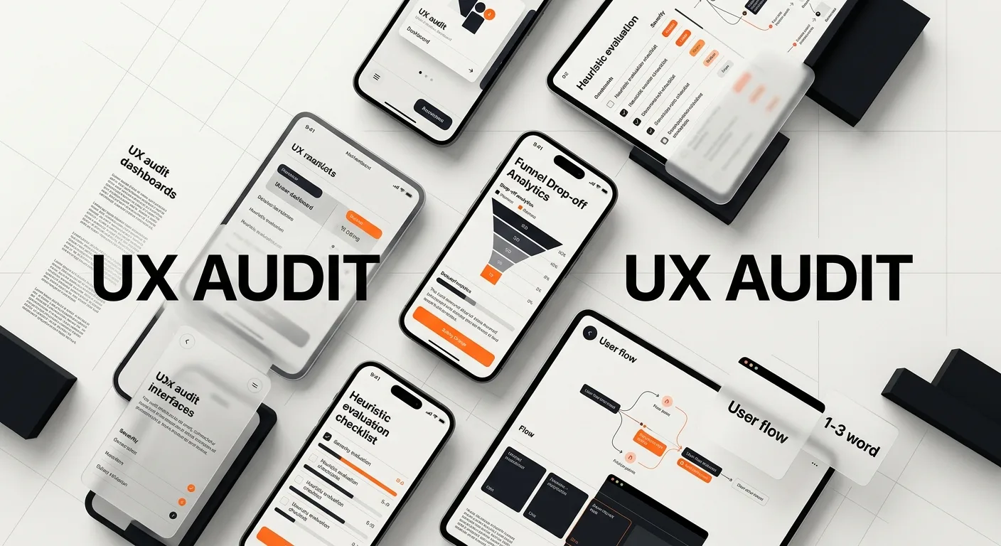 UX audit checklist SaaS hero image showing a checklist driven review of a conversion focused product experience