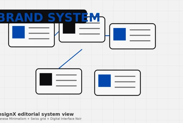 brand strategy package hero shown as a premium DesignX editorial interface