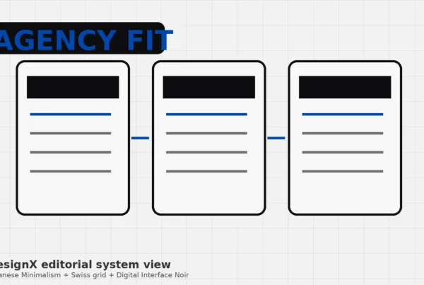 design agency vs freelancer hero shown as a premium DesignX editorial interface