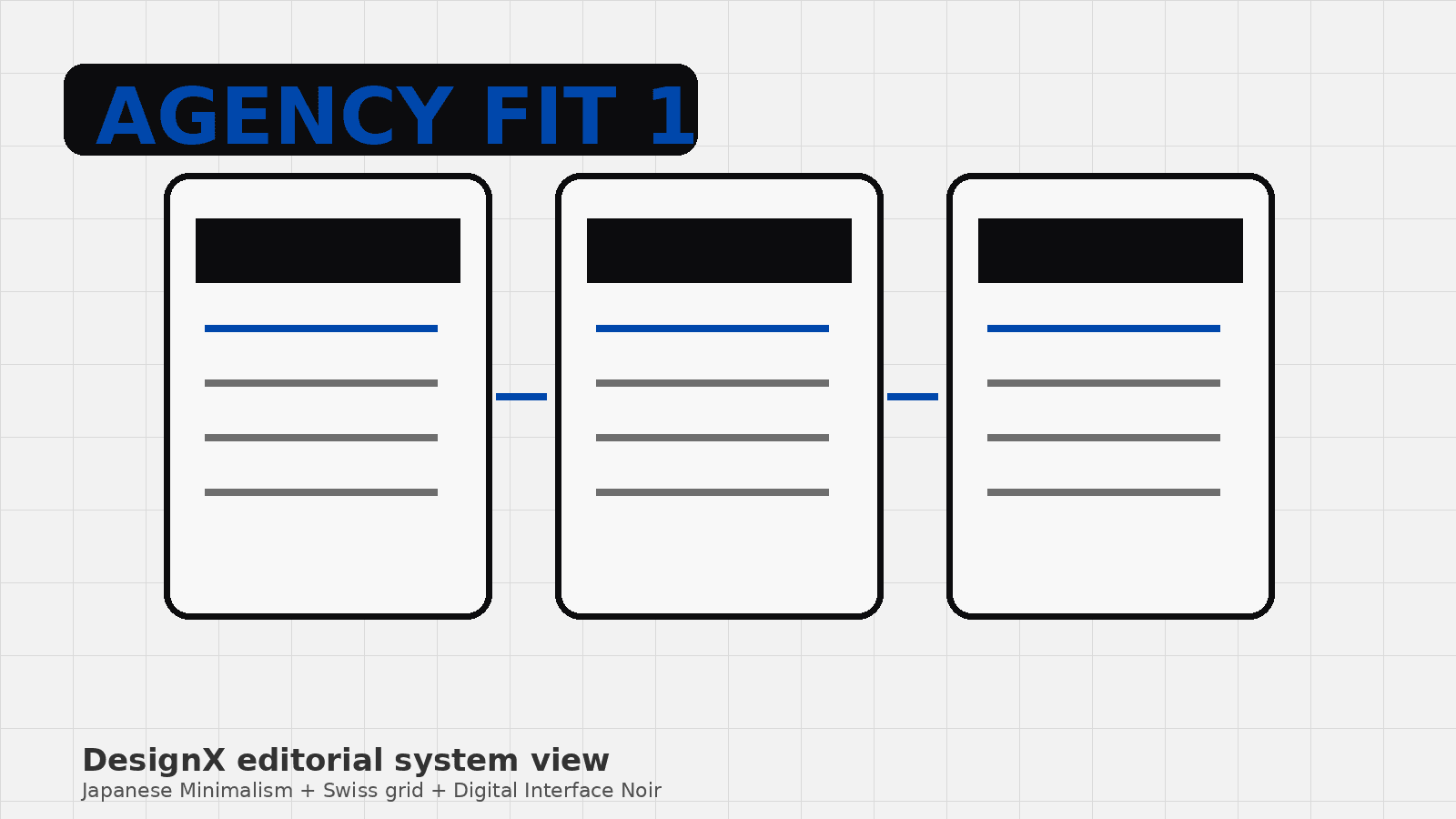 Design agency vs freelancer decision matrix shown as premium DesignX cards