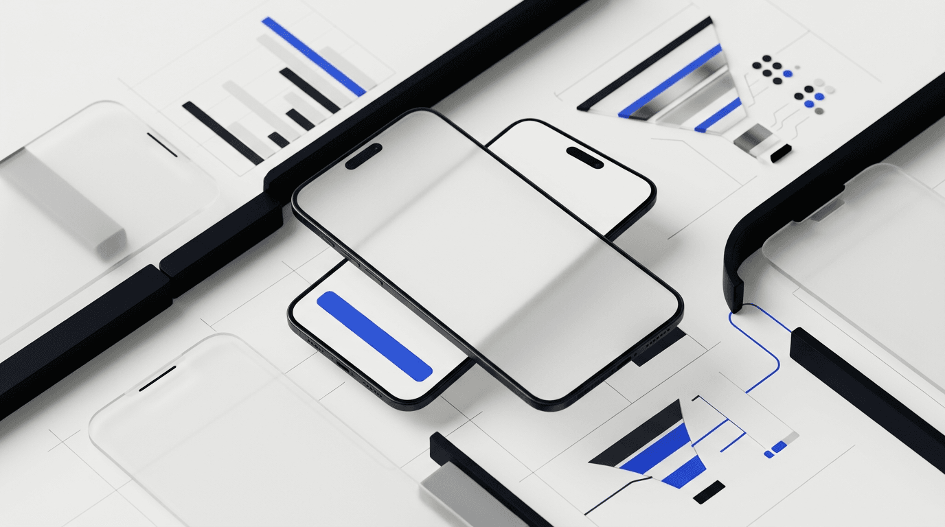 UX audit evidence depth shown as analytics funnels and issue severity markers