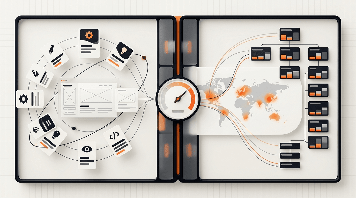 Fractional design team vs full time capacity speed and coverage comparison interface