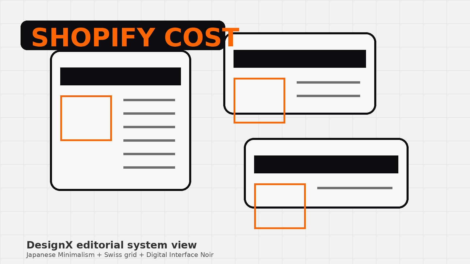 how much does a Shopify redesign cost hero shown as a premium DesignX editorial interface