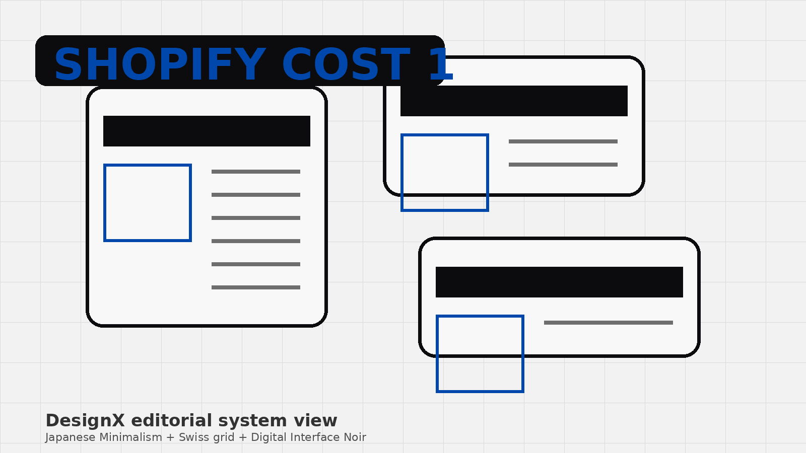 Shopify redesign cost tiers shown as a DesignX commerce planning interface