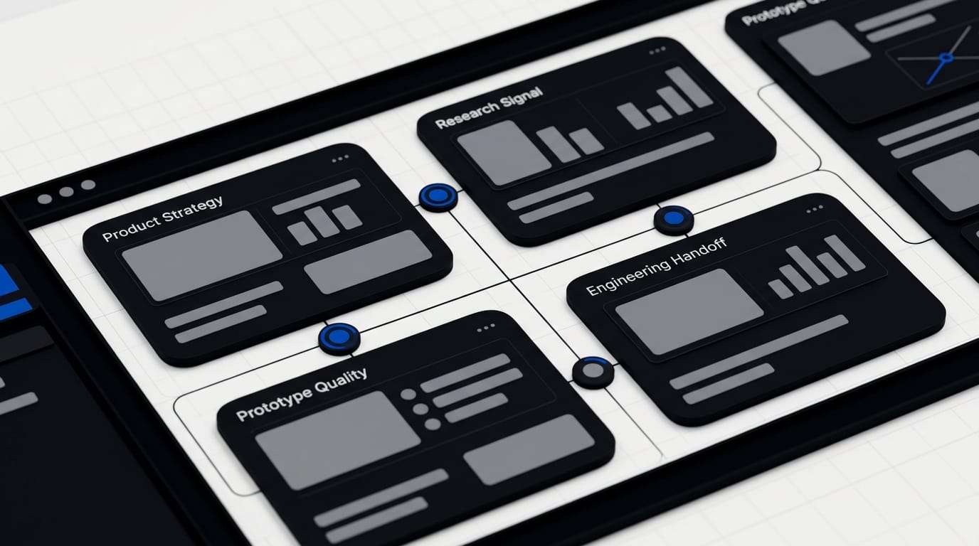 UX design Boise partner evaluation matrix with product flows and decision signals