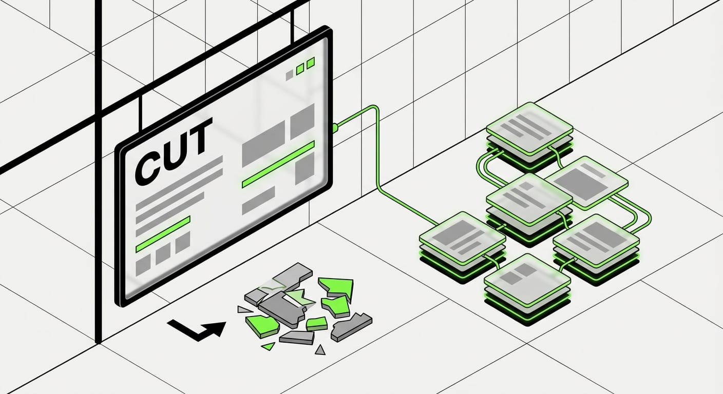 Startup MVP UX include vs cut decision board for product teams