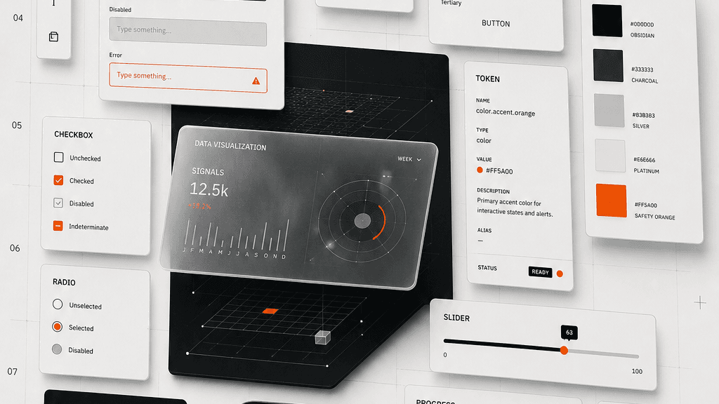 Design system audit workspace mapping components, evidence, and remediation priorities