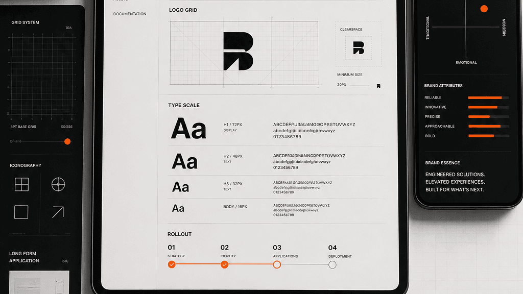 Boise branding agency strategy workspace with identity system and rollout plan
