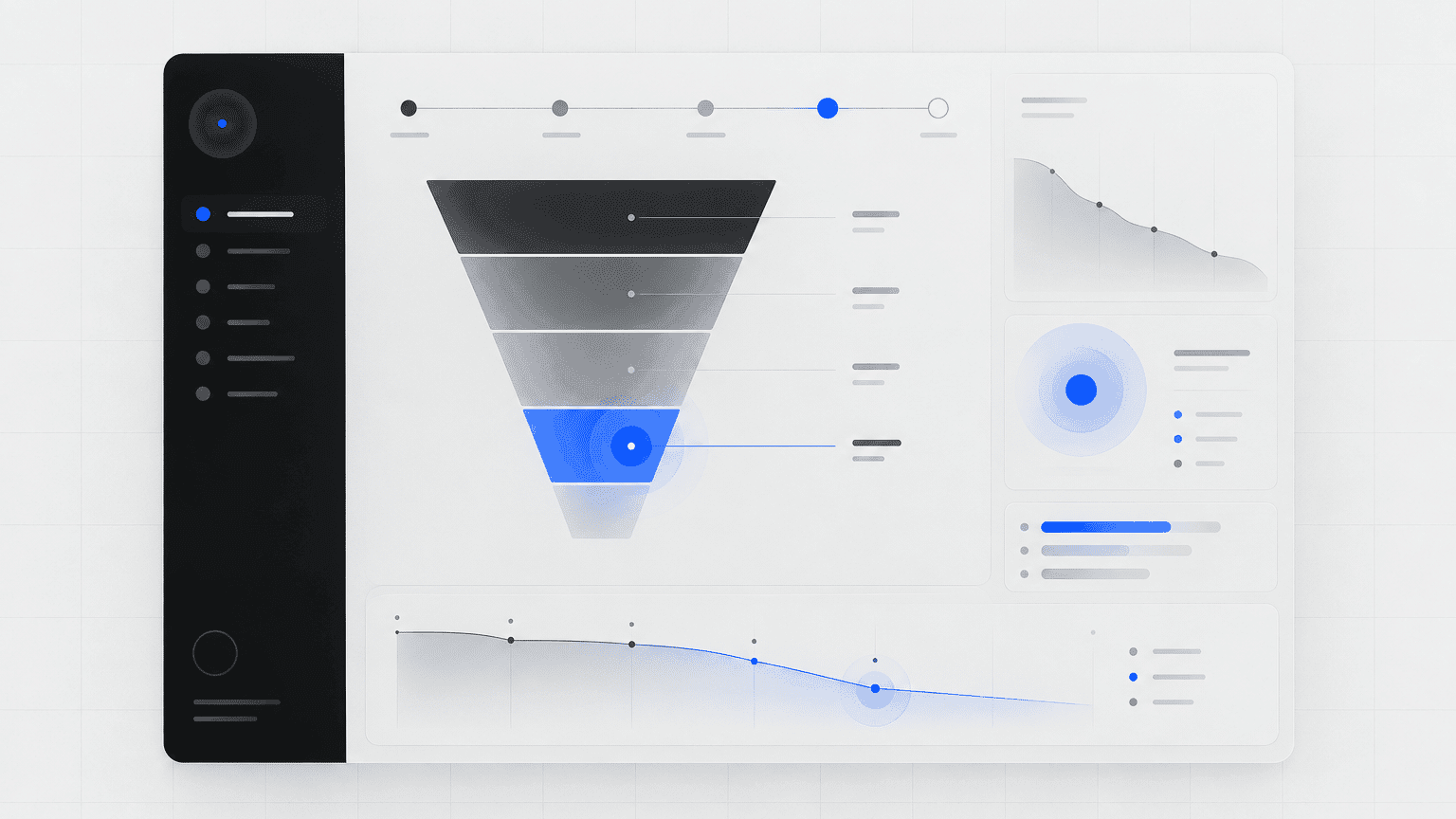 SaaS onboarding funnel showing activation drop-off and UX friction